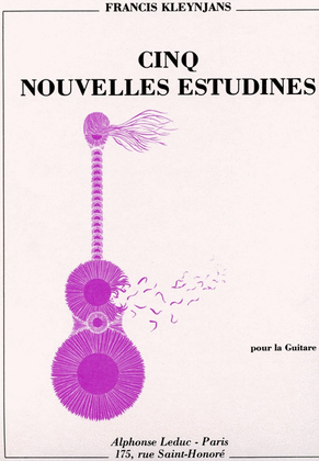 Book cover for 5 Nouvelles Estudines (guitar Solo)