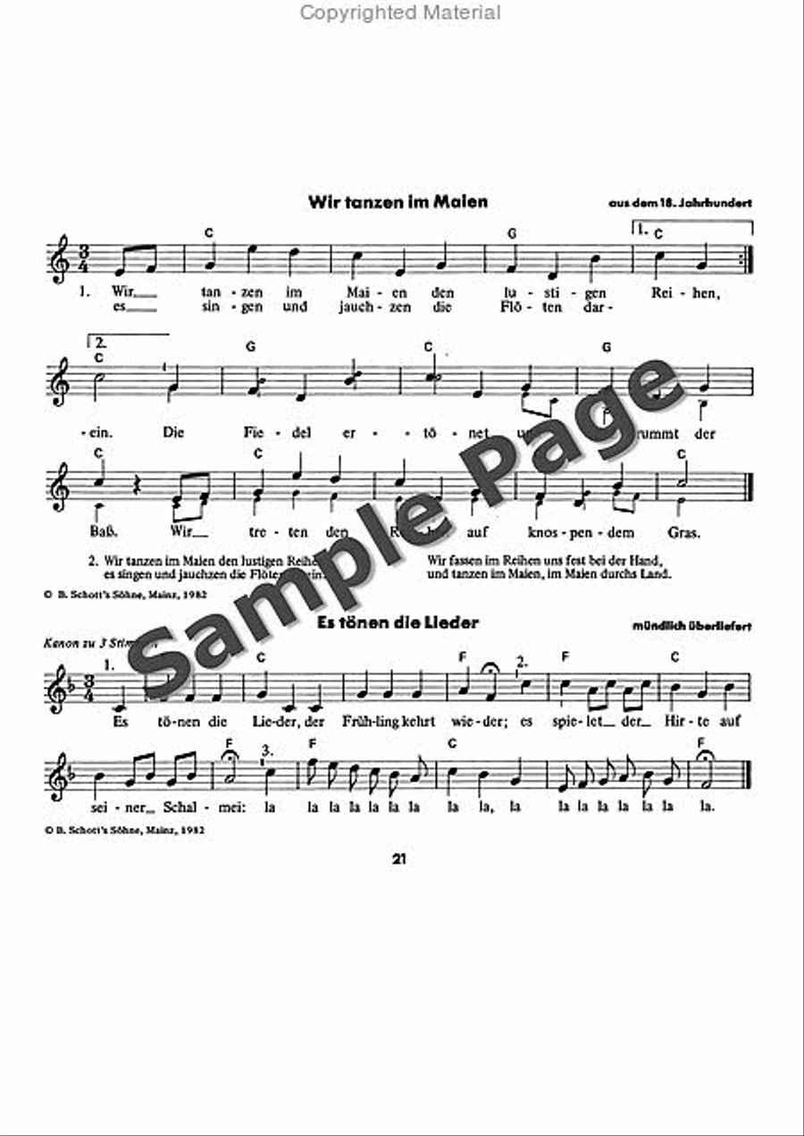 Es tonen die Lieder Recorder scores gallery preview page 22