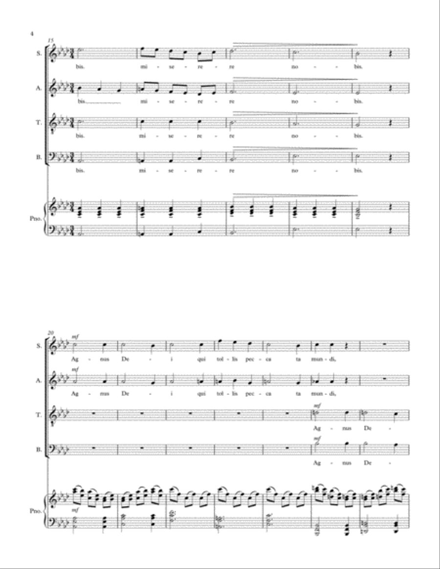 Agnus Dei from Reconciliation 4-Part scores gallery preview page 4