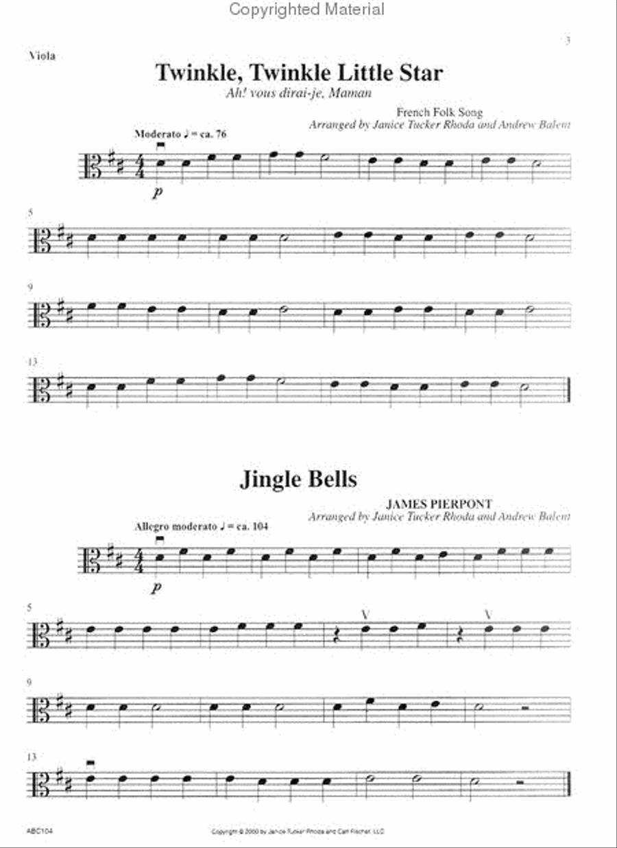ABC's of String Orchestra (Viola) String Orchestra scores gallery preview page 2