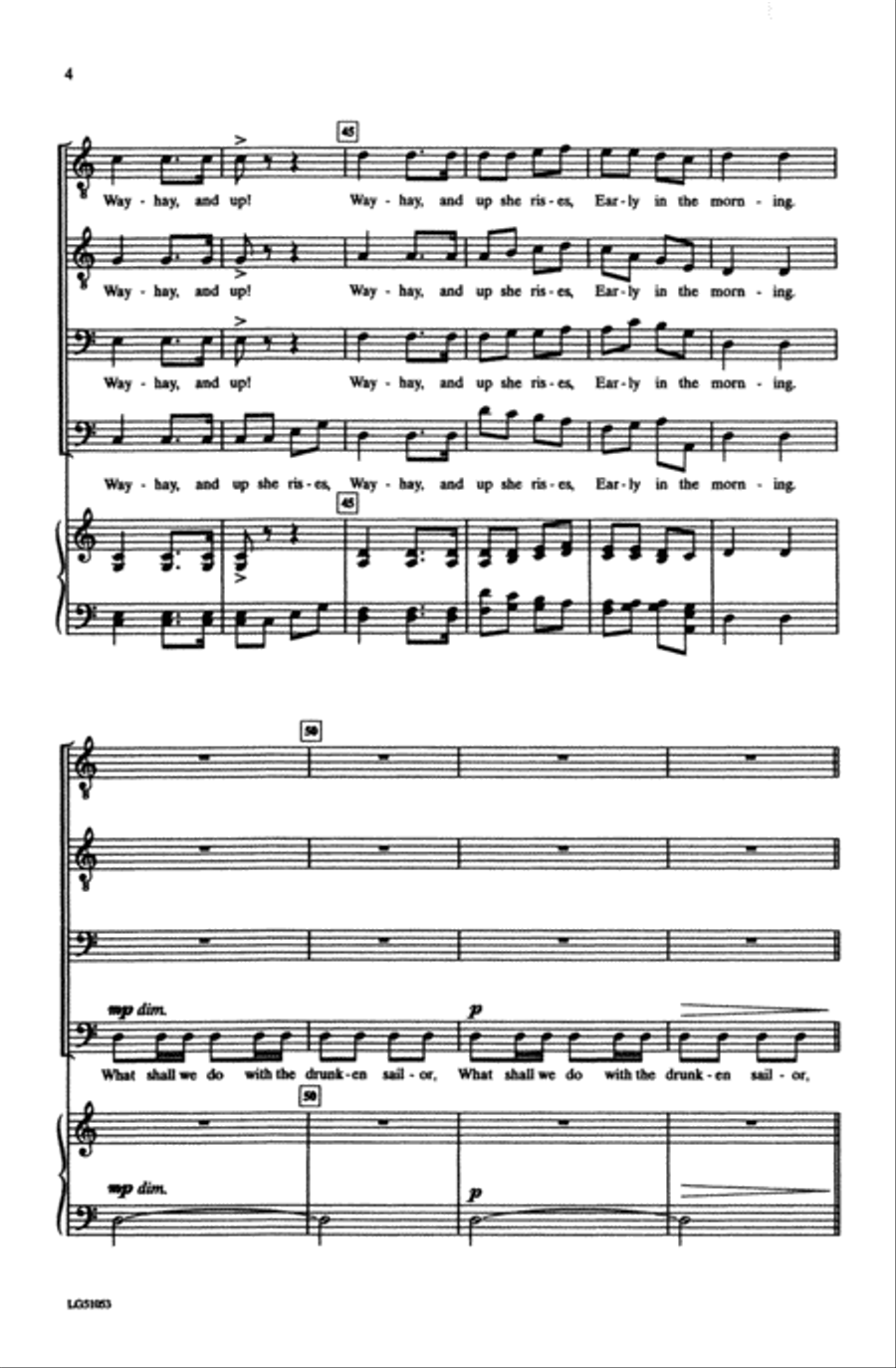 What Shall We Do with the Drunken Sailor Choir scores gallery preview page 3