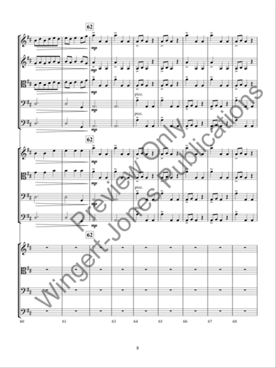 Allegro in D Major (Score) String Orchestra scores gallery preview page 11