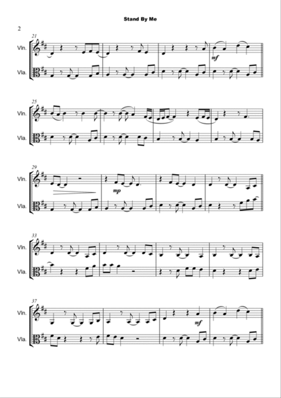 Stand By Me String Duet scores gallery preview page 3