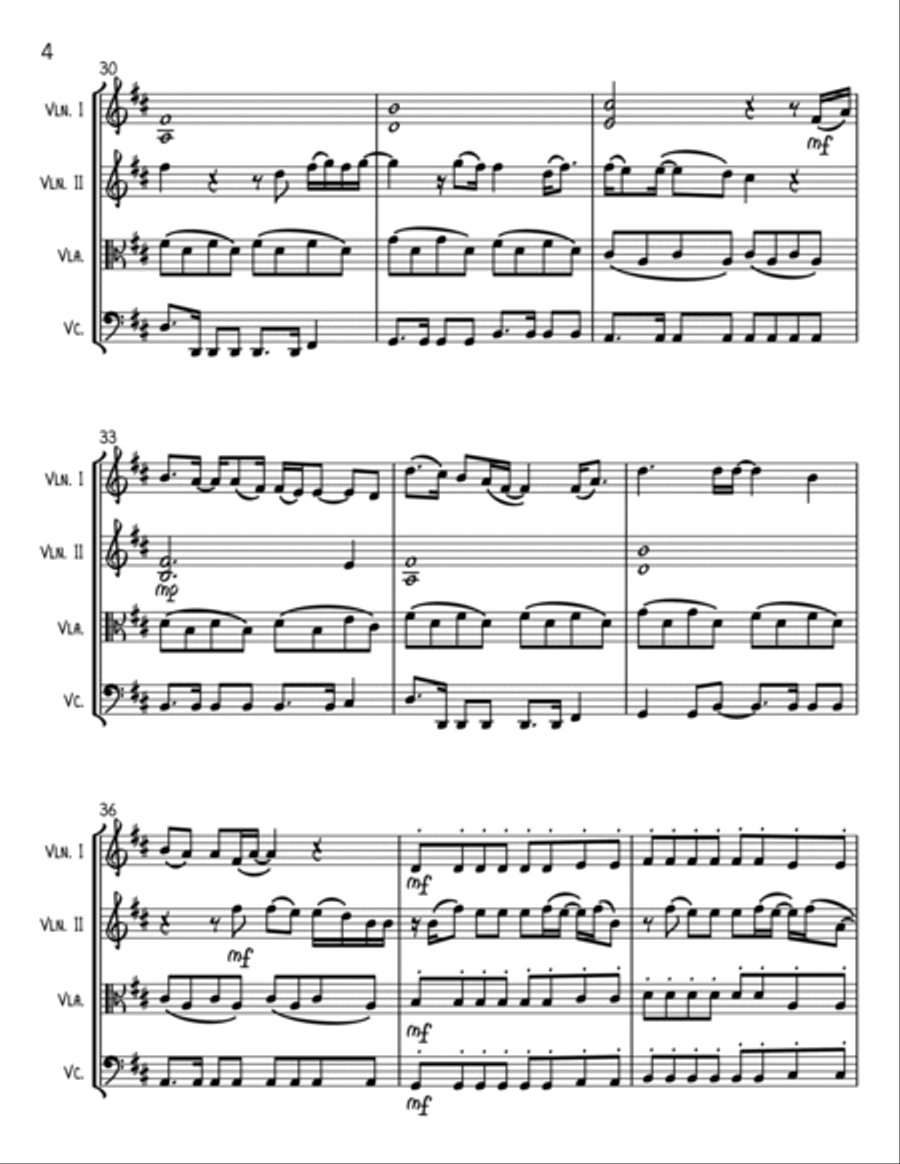 This Is Me String Quartet scores gallery preview page 4