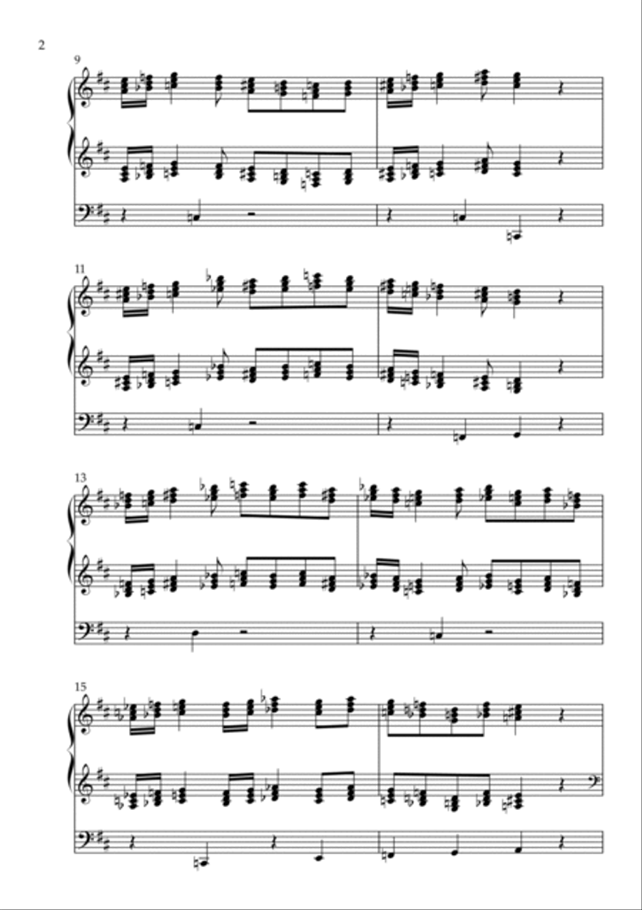 King Solomon's Fanfare, Op. 156 (Organ Solo) by Vidas Pinkevicius Organ Solo scores gallery preview page 2