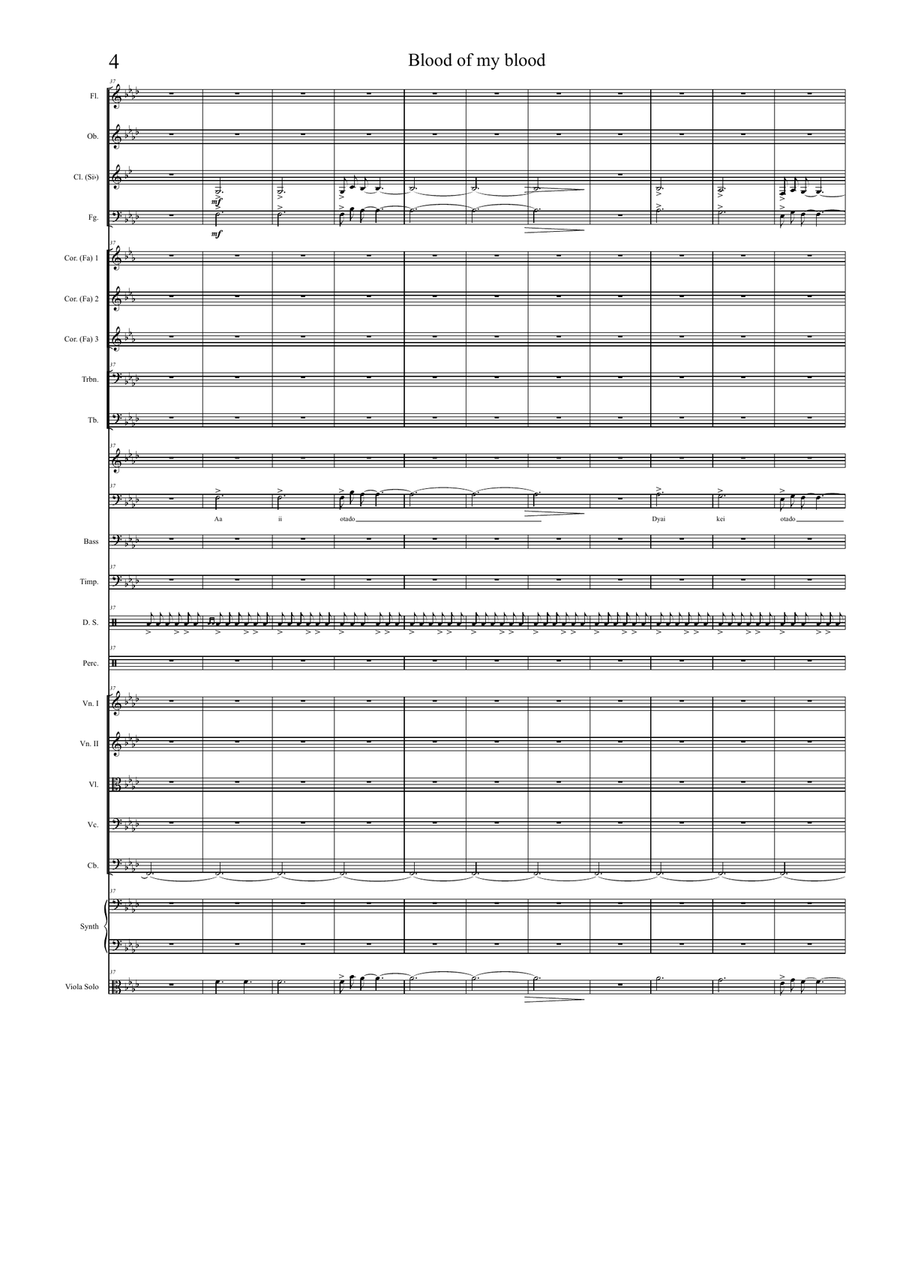 Blood Of My Blood Blood Of My Blood Full Orchestra scores gallery preview page 4
