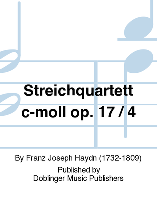 Book cover for Streichquartett c-moll op. 17 / 4