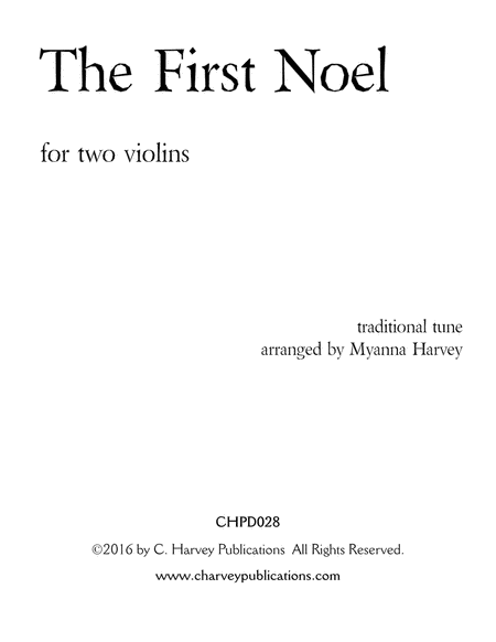 The First Noel for Two Violins image number null