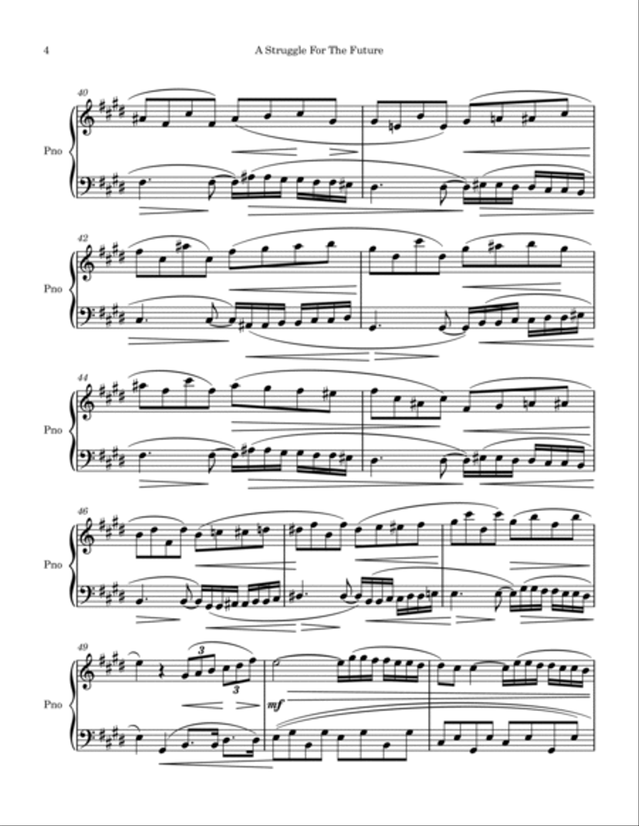 A Struggle For The Future Piano Solo scores gallery preview page 4