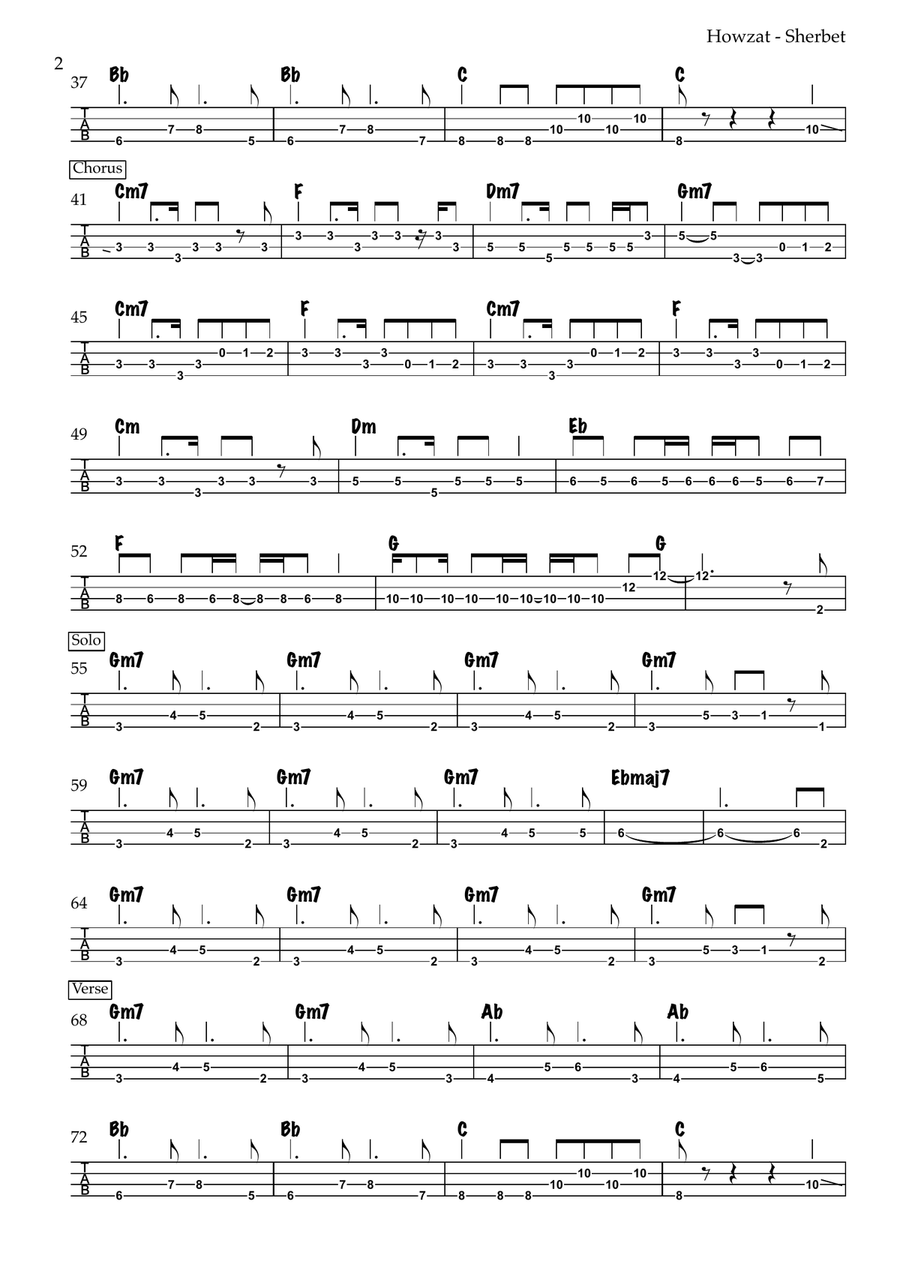 Howzat Acoustic Guitar scores gallery preview page 2