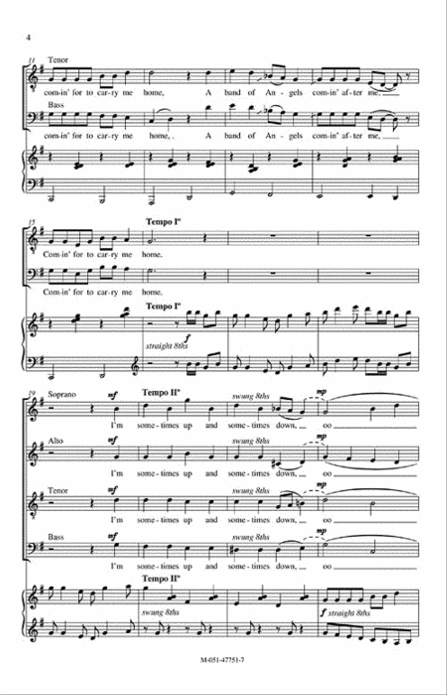 Play on Your Harp 4-Part scores gallery preview page 3