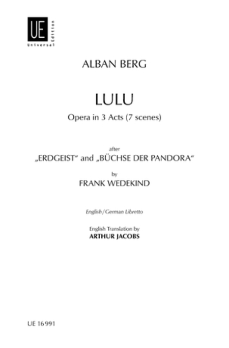 Alban Berg  : Lulu, Libretto, 3 Acts (G