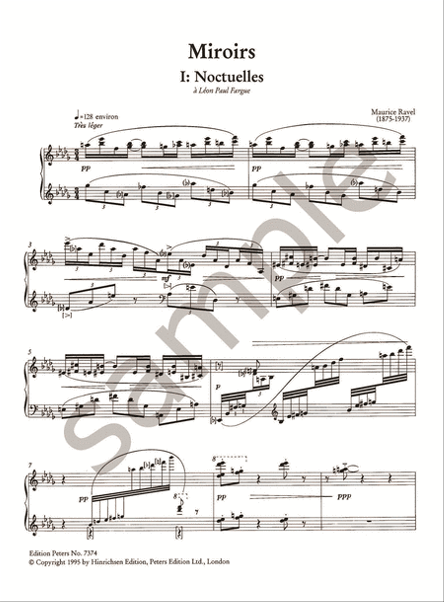 Miroirs for Piano Miroirs for Piano Piano scores gallery preview page 4