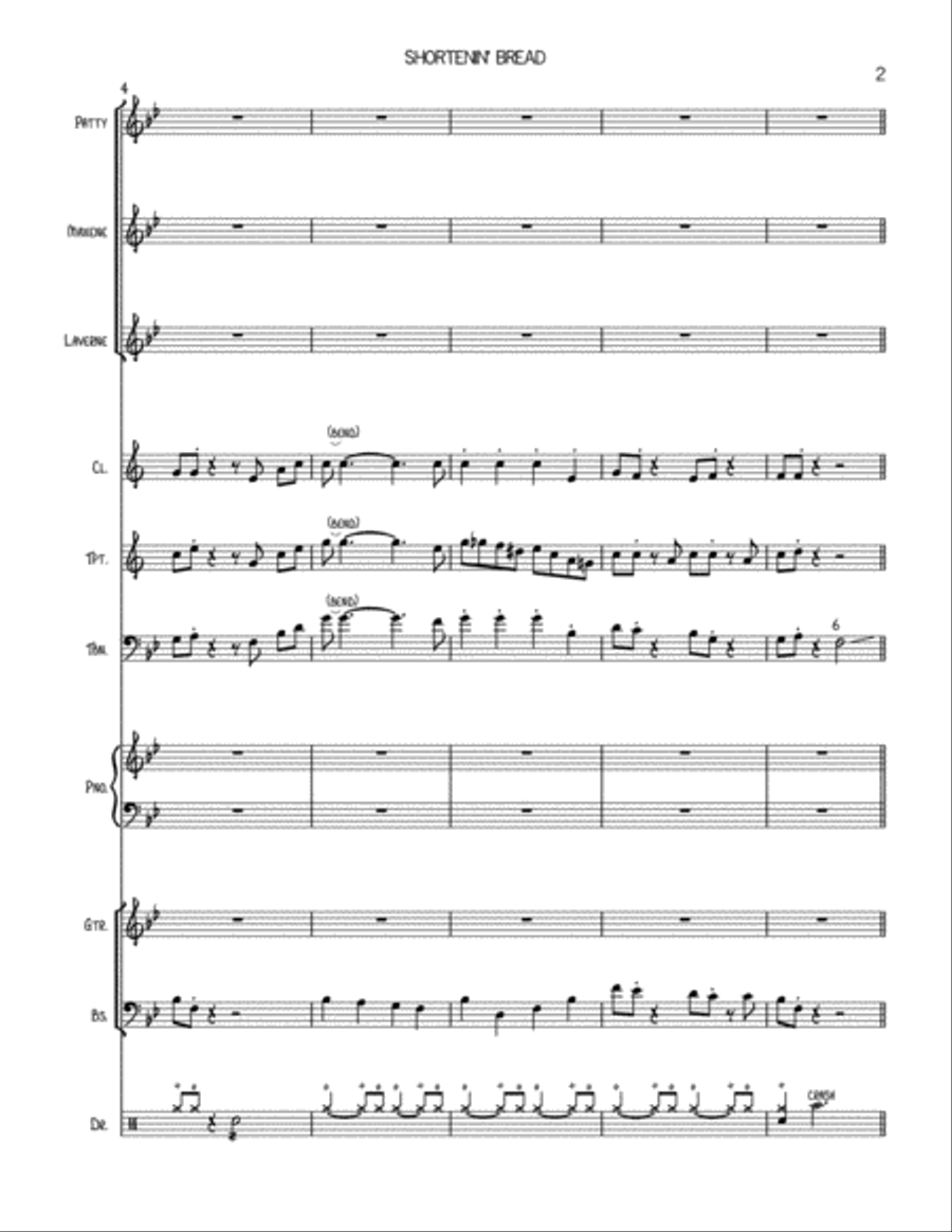 Shortenin' Bread - The Andrews Sisters Jazz Ensemble scores gallery preview page 3