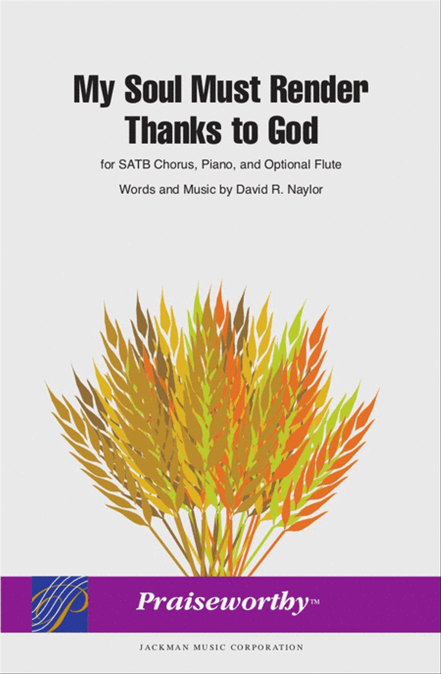 My Soul Must Render Thanks to God - SATB w/opt Flute 4-Part scores gallery preview page 1