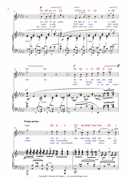 "This Cannot Be!" Op.37 N4 Original key. DICTION SCORE with IPA and translation