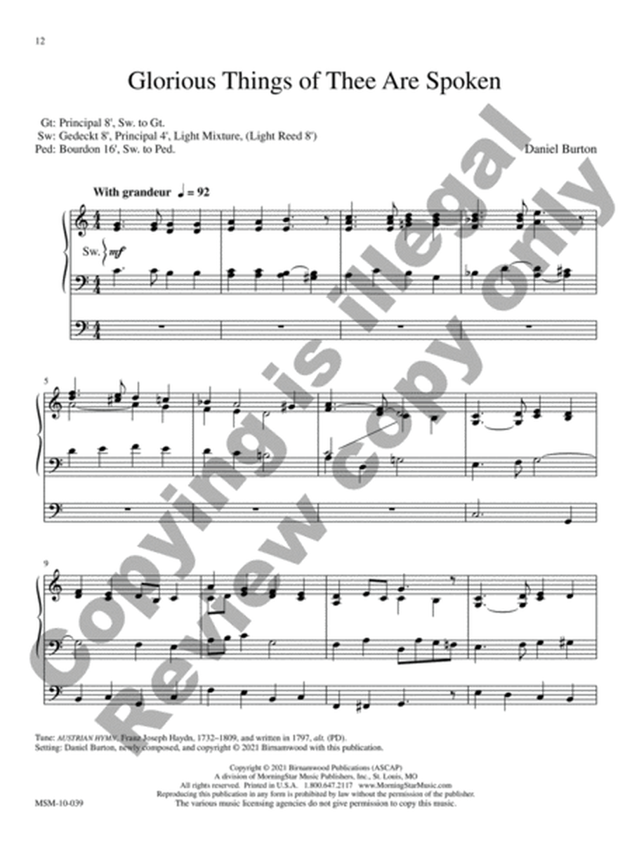 Tell Out, My Soul: Festive Organ Arrangements on Great Hymns of Praise image number null