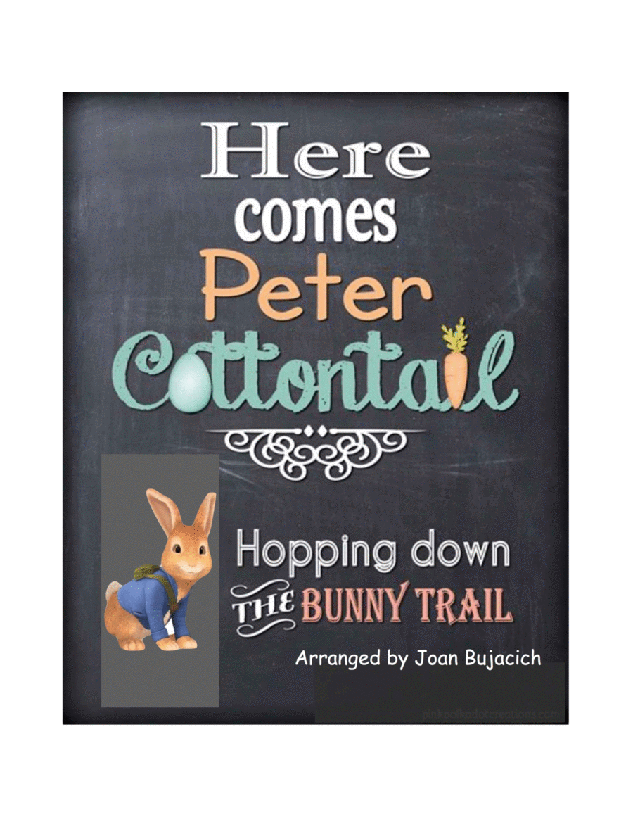 Peter Cottontail Easy Piano scores gallery preview page 1