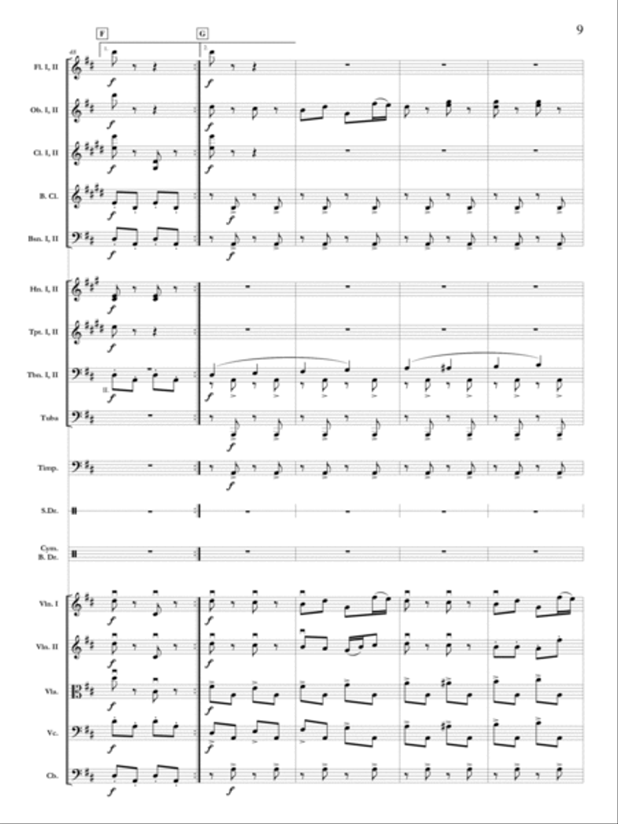 Pomp and Circumstance March No. 1 Orchestra scores gallery preview page 10