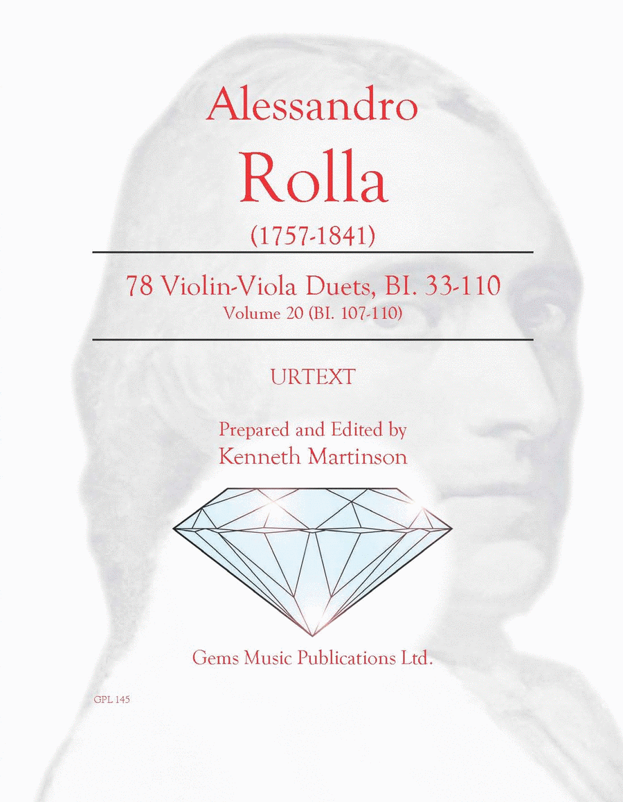 78 Violin-Viola Duets, BI. 33-110 Volume 20 (BI. 107-110) String Duet scores gallery preview page 1