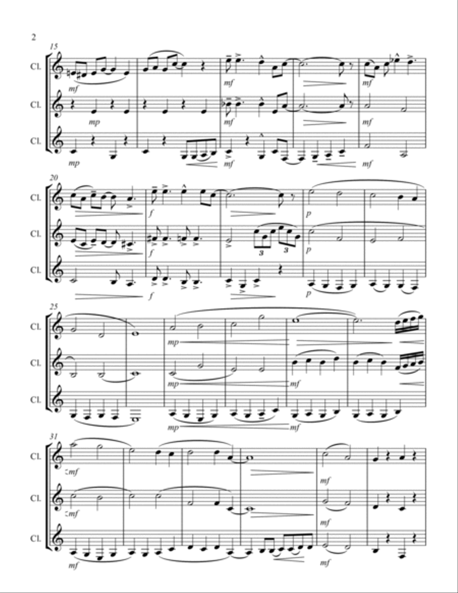 When I'm Sixty-four Clarinet Trio scores gallery preview page 3