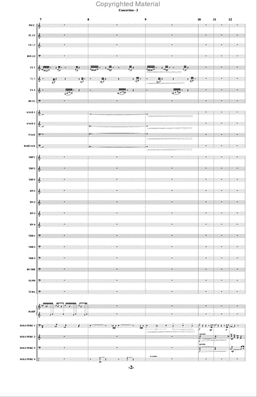 Concertino for 4 Percussion Concertino for 4 Percussion Concert Band scores gallery preview page 3