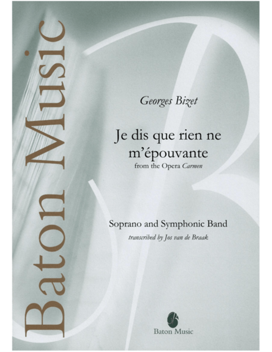 Je dis que rien ne m'épouvante Concert Band scores gallery preview page 1