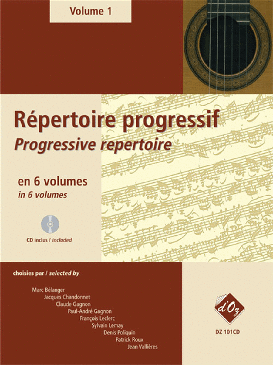 Répertoire progressif pour la guitare, vol. 1 (CD inclus) Classical Guitar scores gallery preview page 1