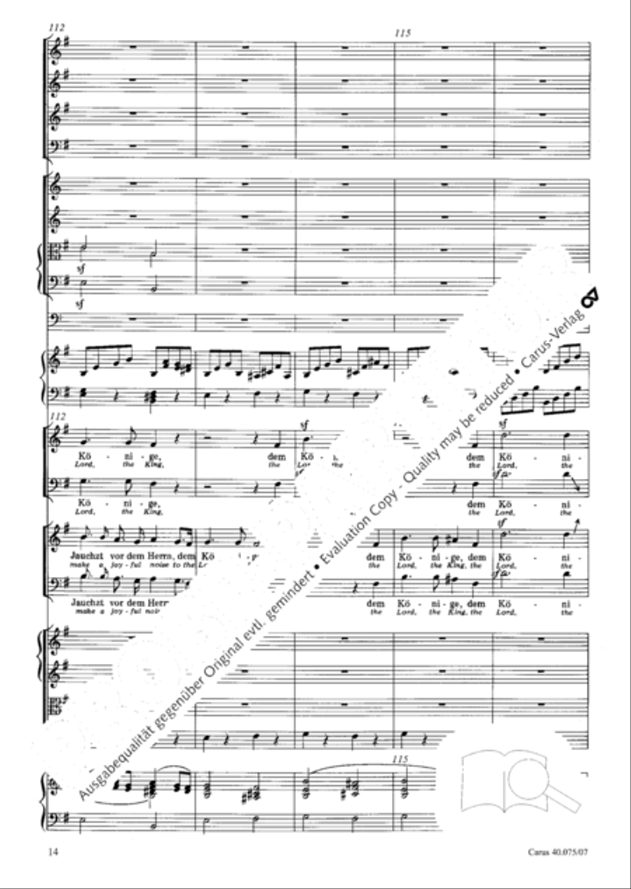 Psalm 98 (Der 98. Psalm) 4-Part scores gallery preview page 25