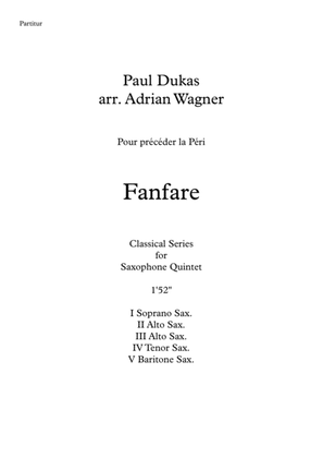 Book cover for Fanfare Pour précéder la Péri (Saxophone Quintet) arr. Adrian Wagner