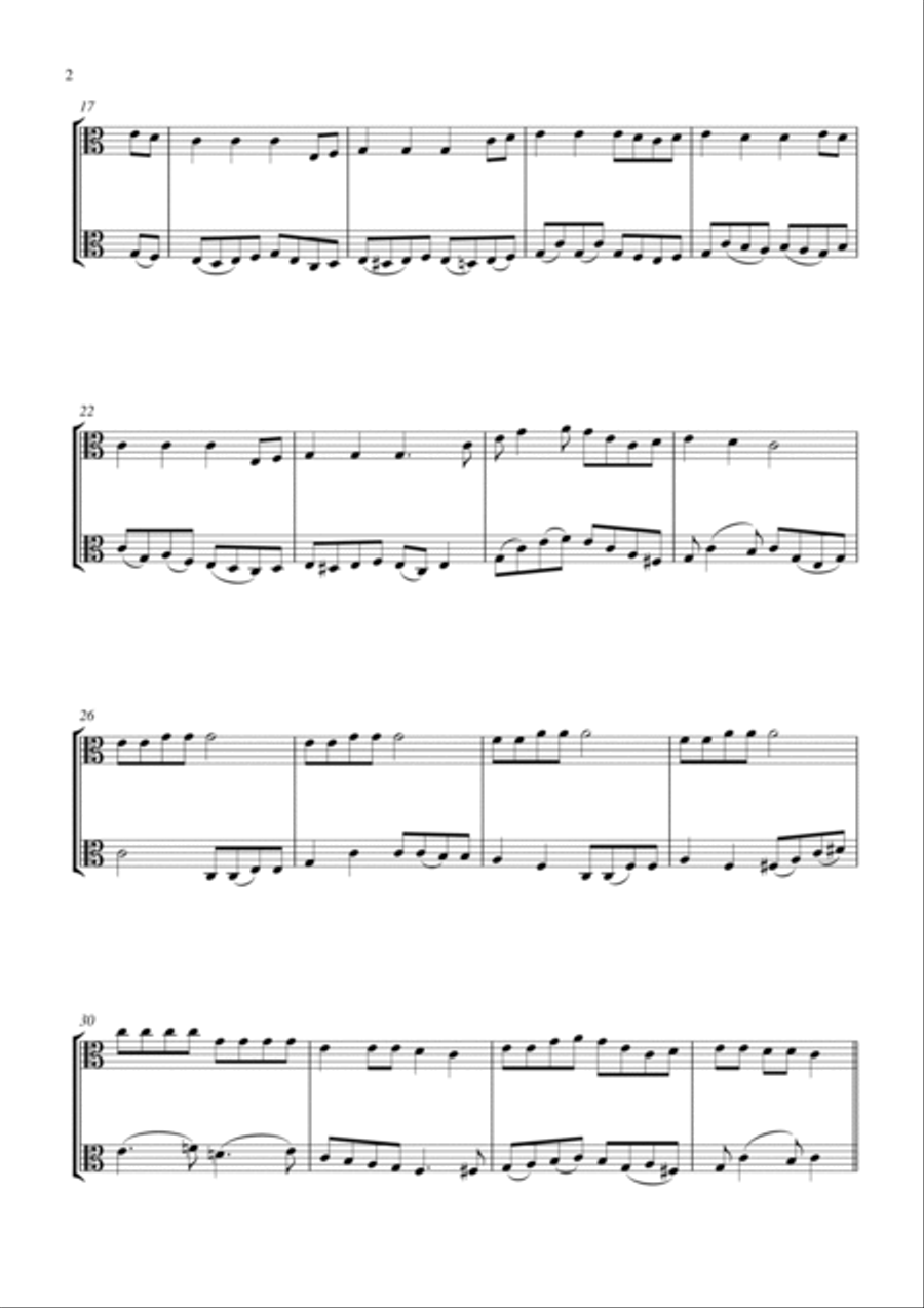 Turkey In The Straw (for viola duet, suitable for grades 2-6) String Duet scores gallery preview page 2