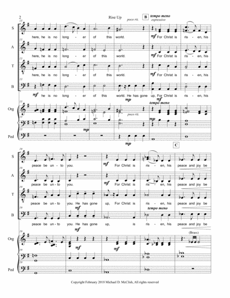 Rise Up(SATB choir+organ only) image number null