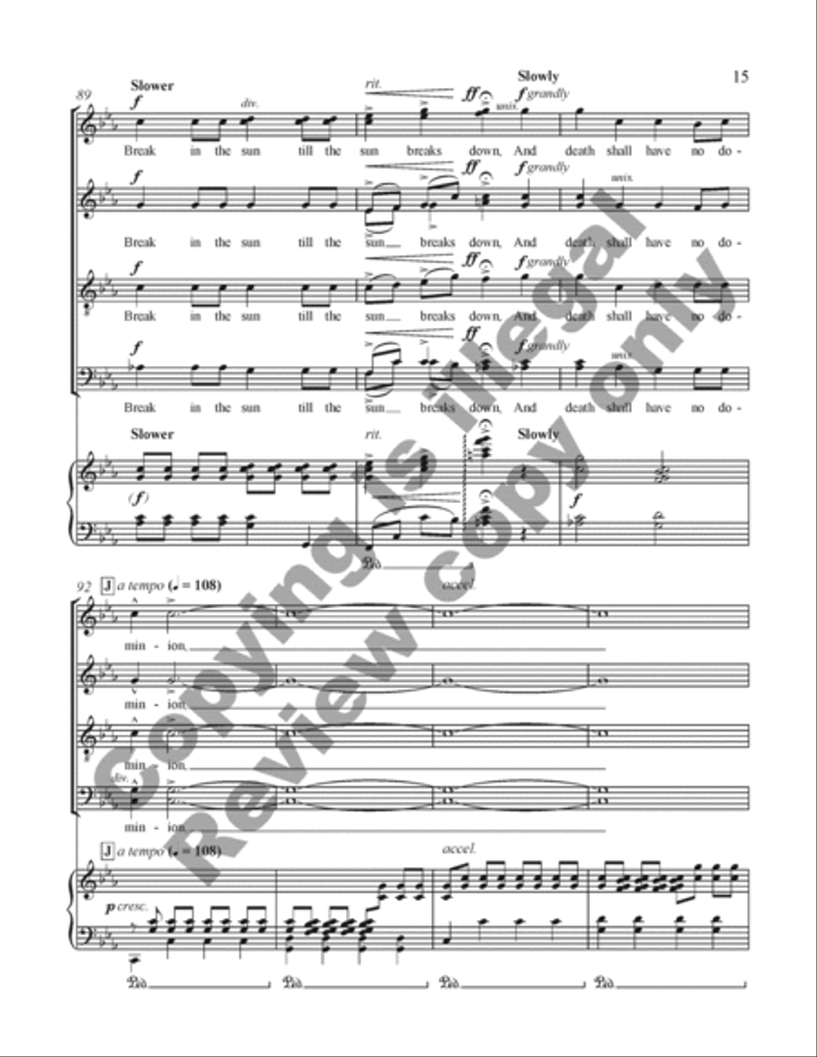 And Death Shall Have No Dominion 4-Part scores gallery preview page 30