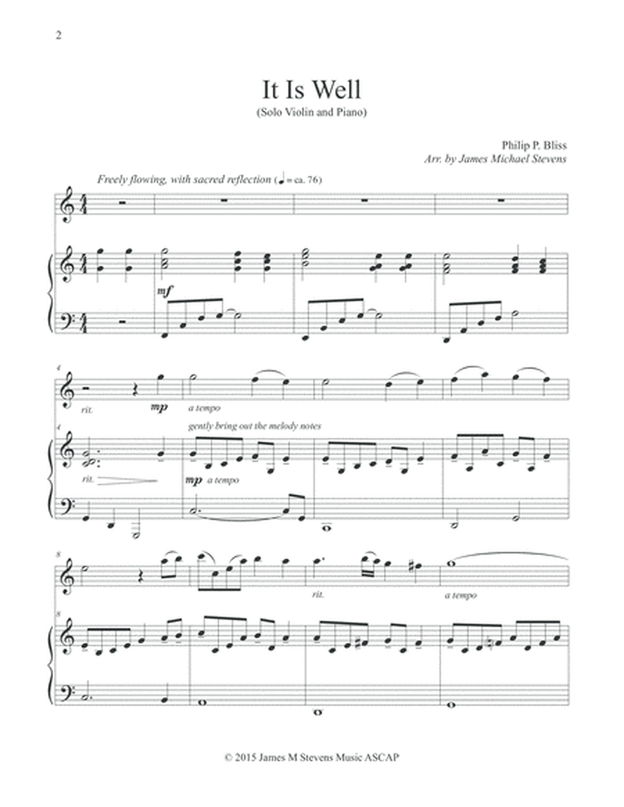 It Is Well (Solo Violin & Piano) image number null