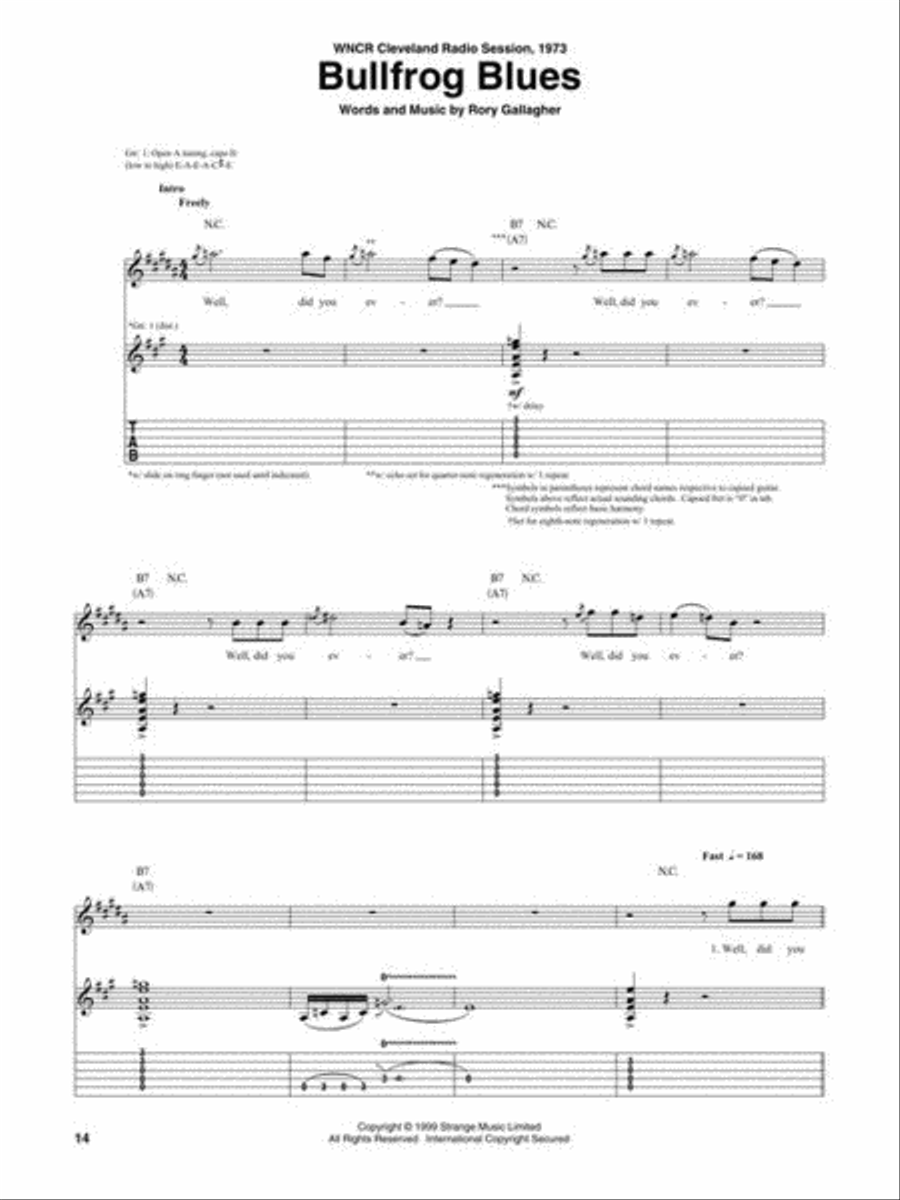 Selections from Rory Gallagher - Blues Electric Guitar scores gallery preview page 6