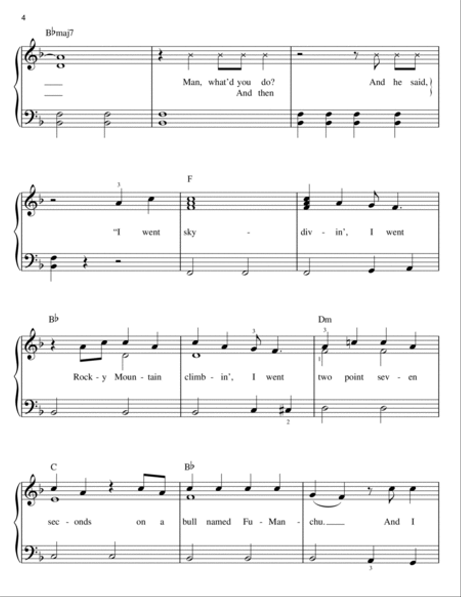Live Like You Were Dying Live Like You Were Dying Easy Piano scores gallery preview page 4