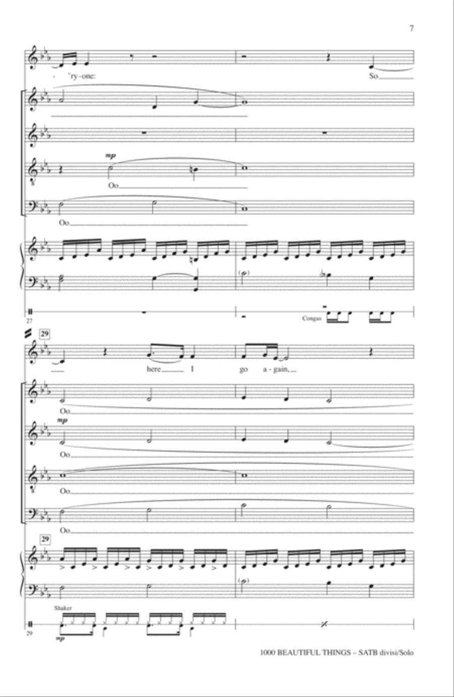 1000 Beautiful Things 1000 Beautiful Things 4-Part scores gallery preview page 6