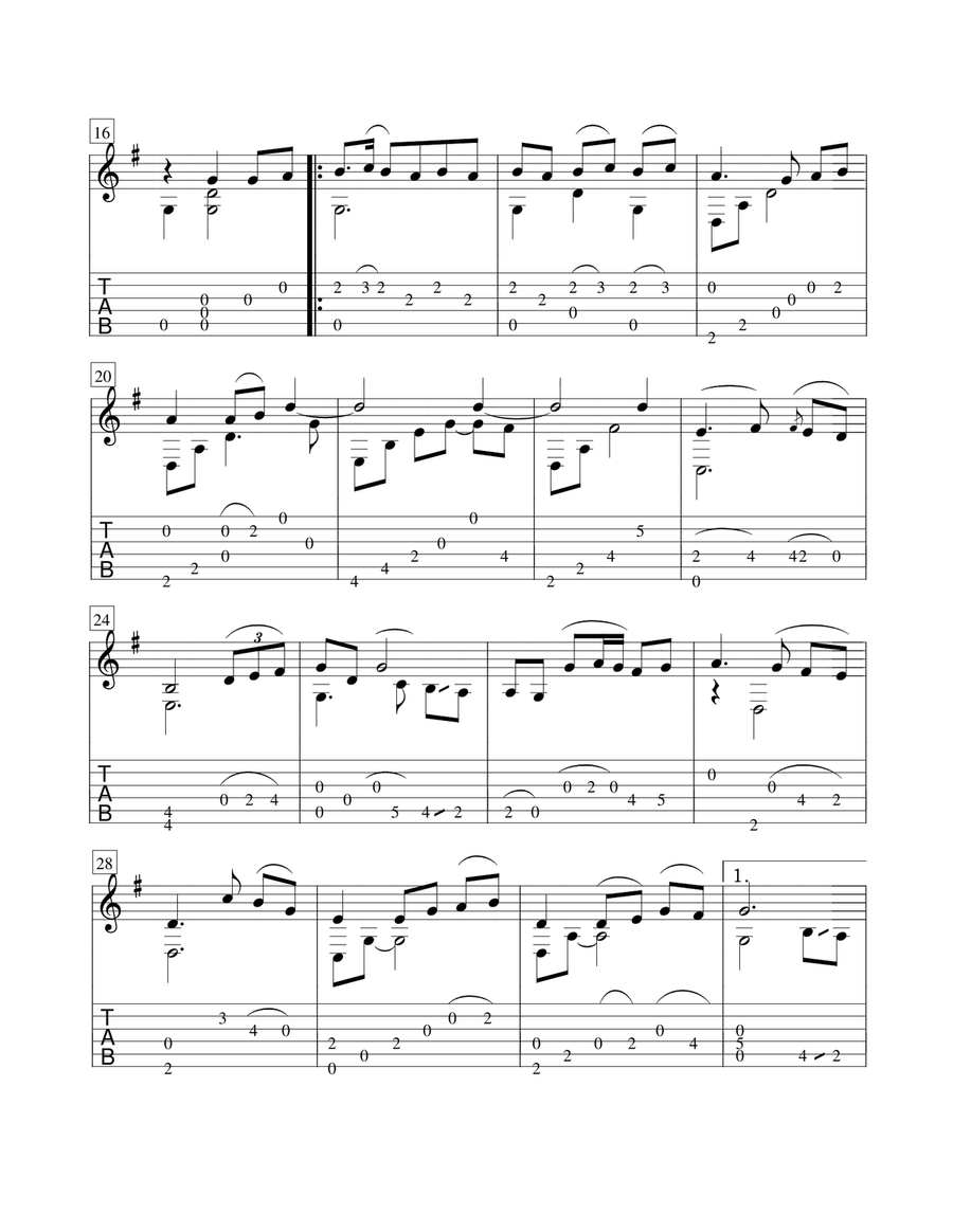 Fairy Queen (For Fingerstyle Guitar Tuned CGDGAD) Acoustic Guitar scores gallery preview page 2