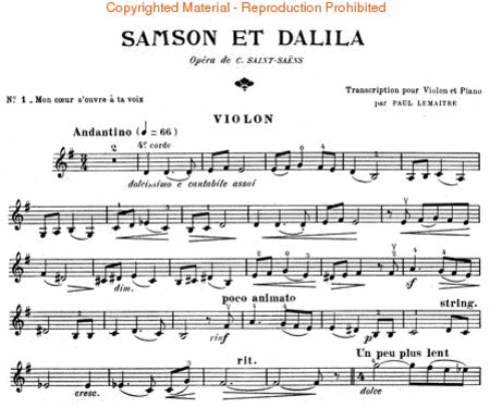 Mon coeur s'ouvre a ta voix (from Samson et Dalila)