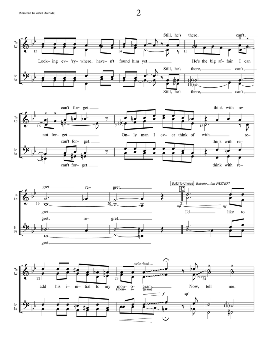 Someone To Watch Over Me Someone To Watch Over Me SSAA scores gallery preview page 2