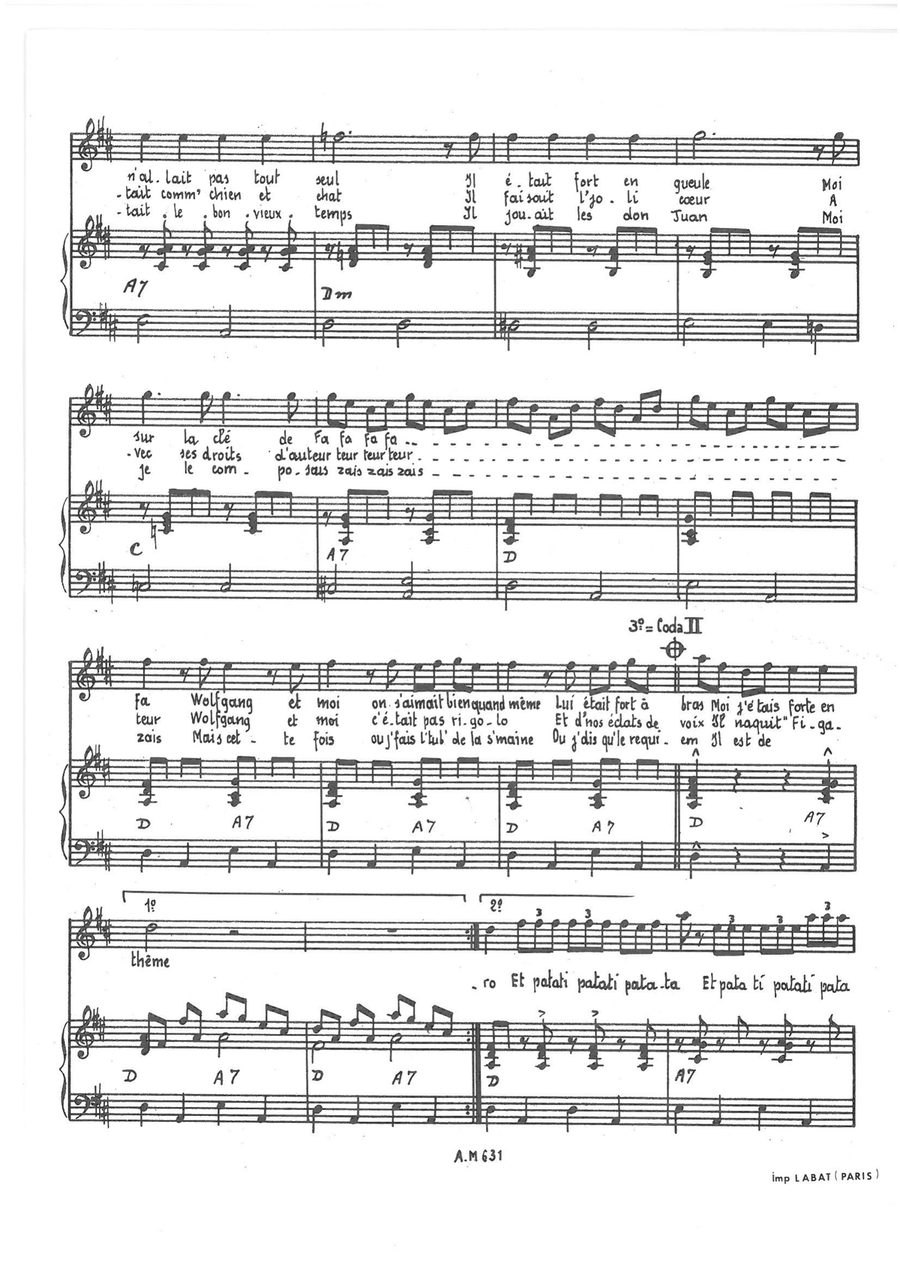 Wolgfang Et Moi Piano, Vocal scores gallery preview page 2