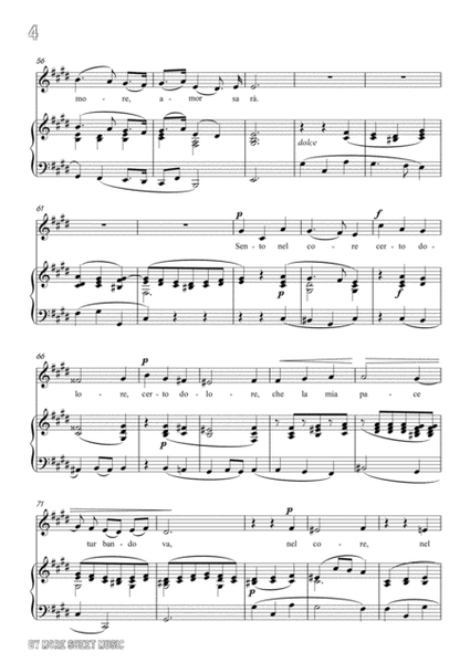 Scarlatti-Sento nel core in c sharp minor,for Voice and Piano image number null