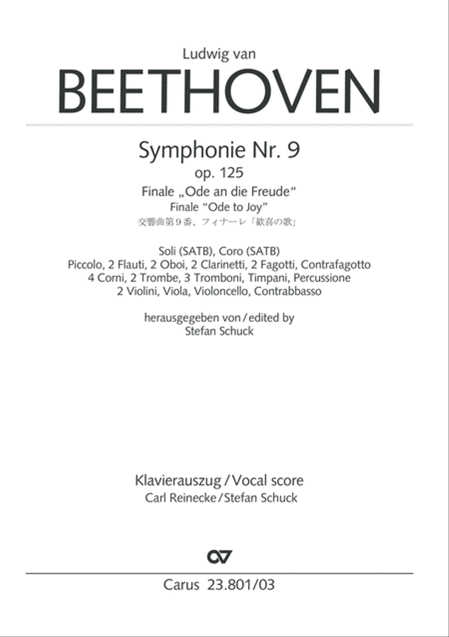Symphony No. 9, Op. 125 - Finale (Choral Symphony) 4-Part scores gallery preview page 2
