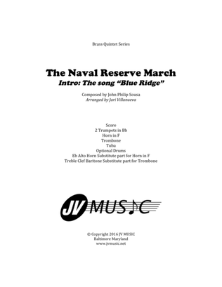 The Naval Reserve March for Brass Quintet and optional drums