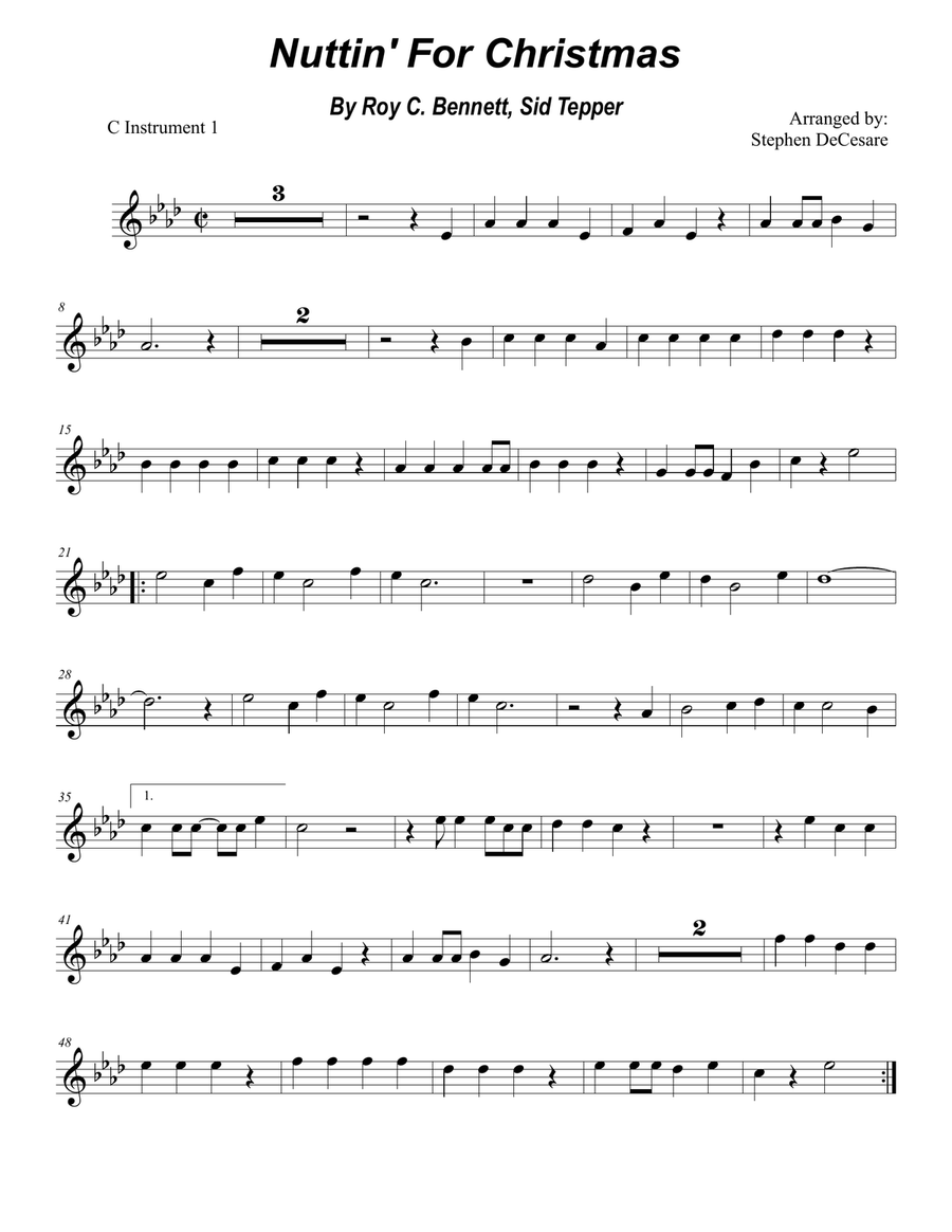 Nuttin' For Christmas Flute scores gallery preview page 6