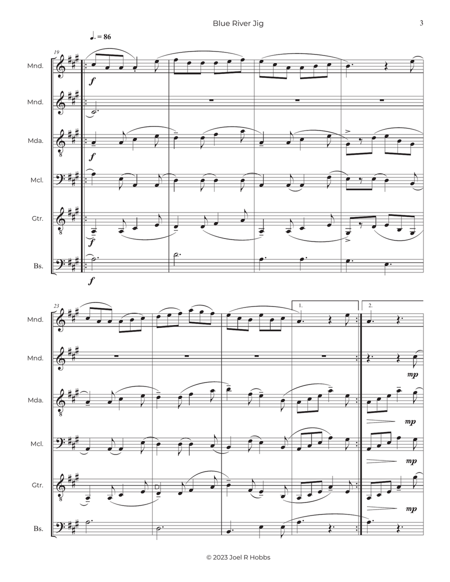 Blue River Jig Blue River Jig Large Ensemble scores gallery preview page 4