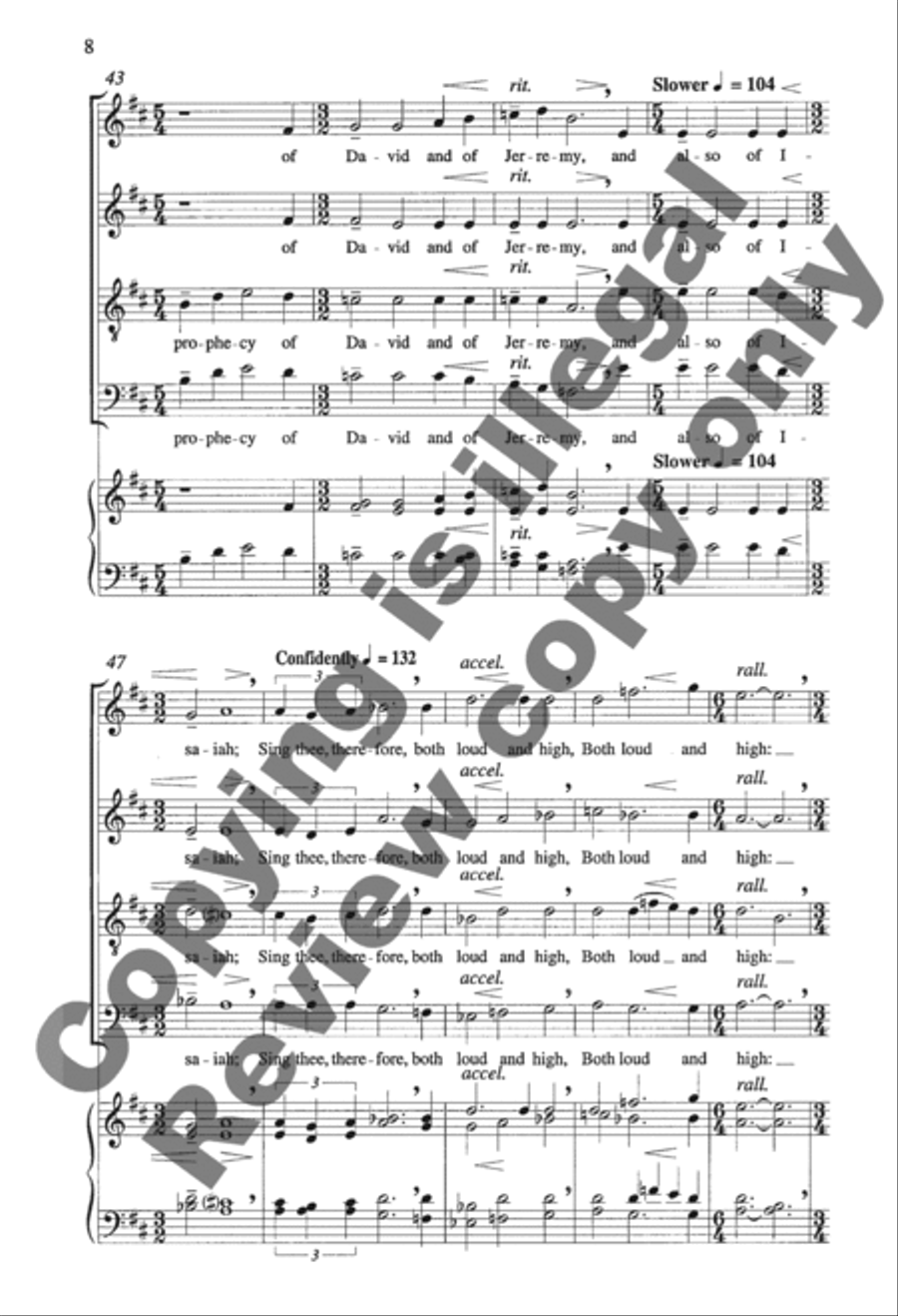 A New Work is Come on Hand 4-Part scores gallery preview page 16