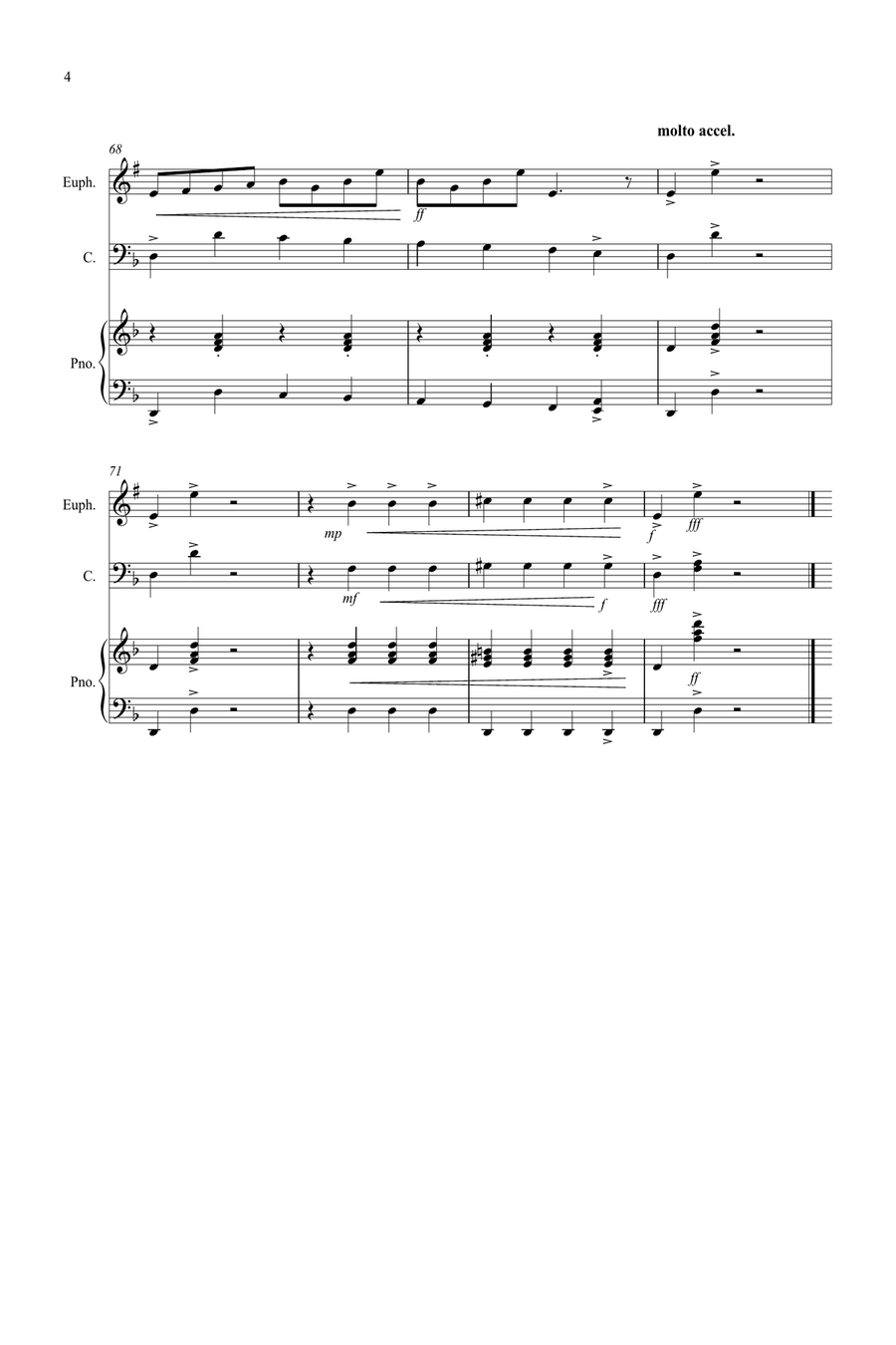 In the Hall of the Mountain King for Euphonium and Cello Duet String Duet scores gallery preview page 4