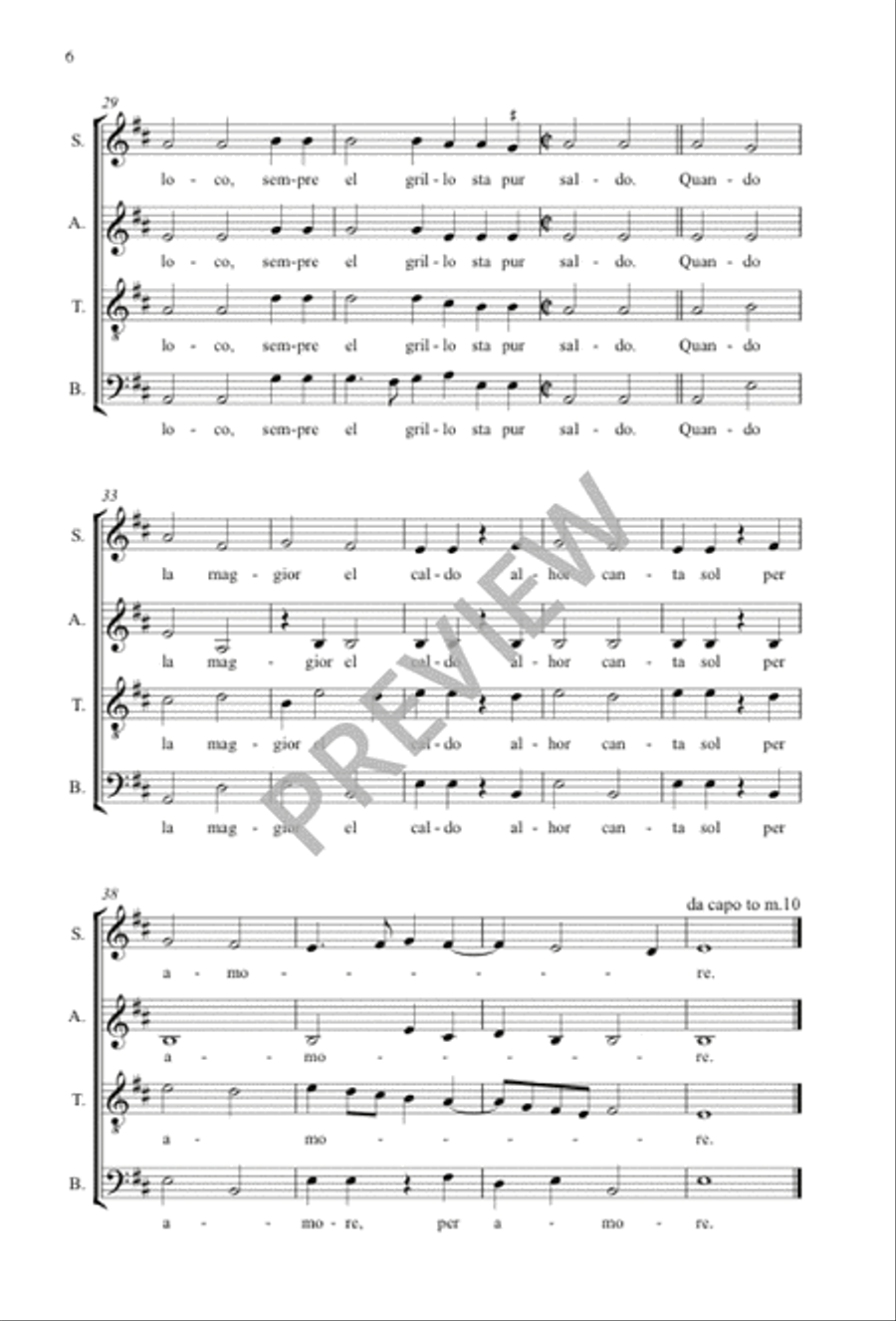 El Grillo 4-Part scores gallery preview page 6