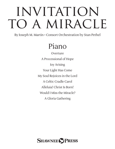 Invitation To A Miracle (a Cantata For Christmas) - Piano